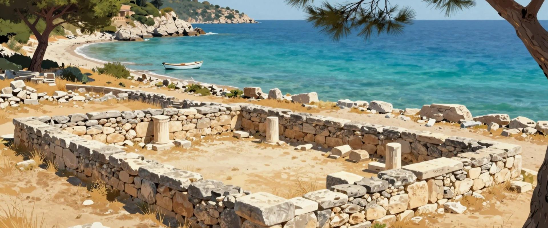 AI-generated illustration of Aliki Archaeological Site