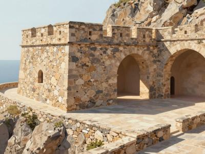 AI-generated illustration of Castle of Monemvasia (Upper Town Churches)