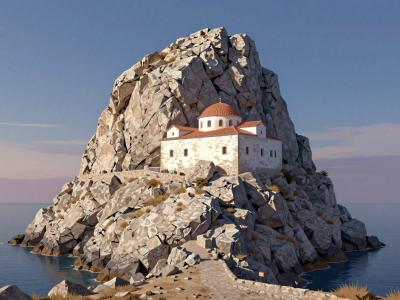 AI-generated illustration of Chora Castle (Kastro)