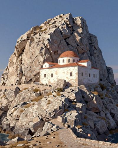 AI-generated illustration of Chora Castle (Kastro)