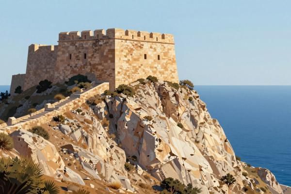 Lindos Acropolis at Sunset