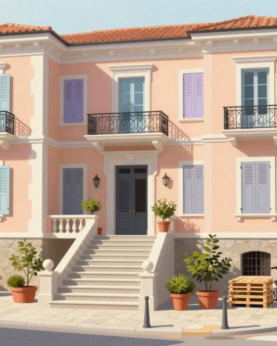 AI-generated illustration of Neoclassical Mansions