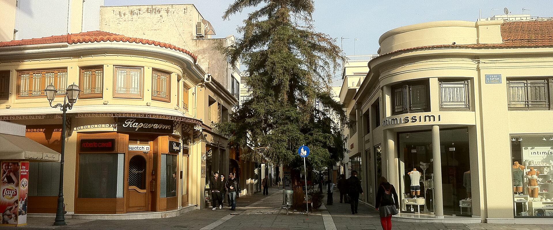 Ermou Street, the main shopping street in central Volos
