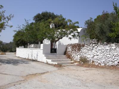 A whitewashed lane in the mountain village of Filoti on Naxos