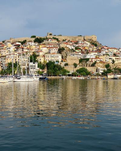 Kavala port and old town