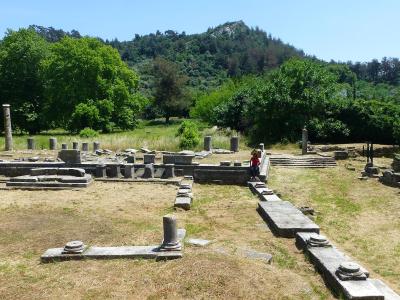Ruins of the ancient agora at Limenas on Thassos
