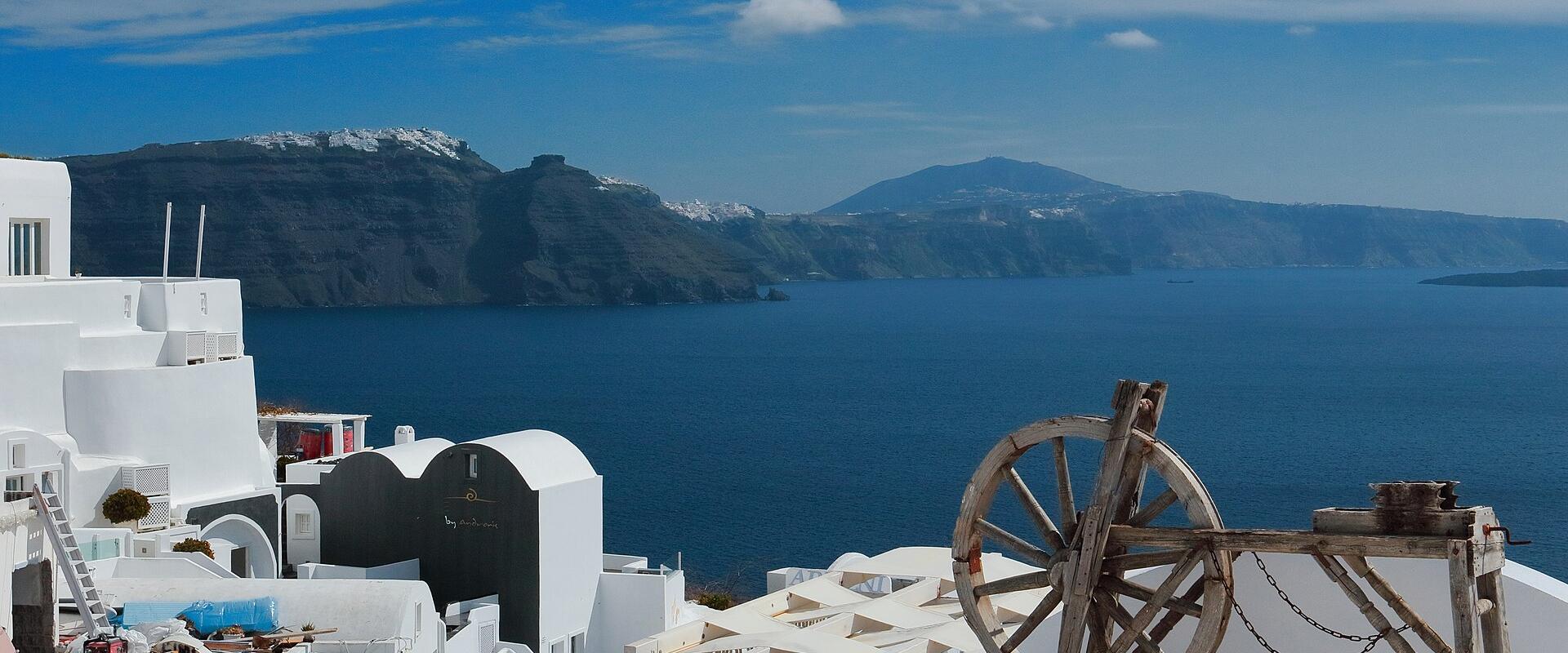 Sunset From Oia (including Castle Of Agios Nikolaos)