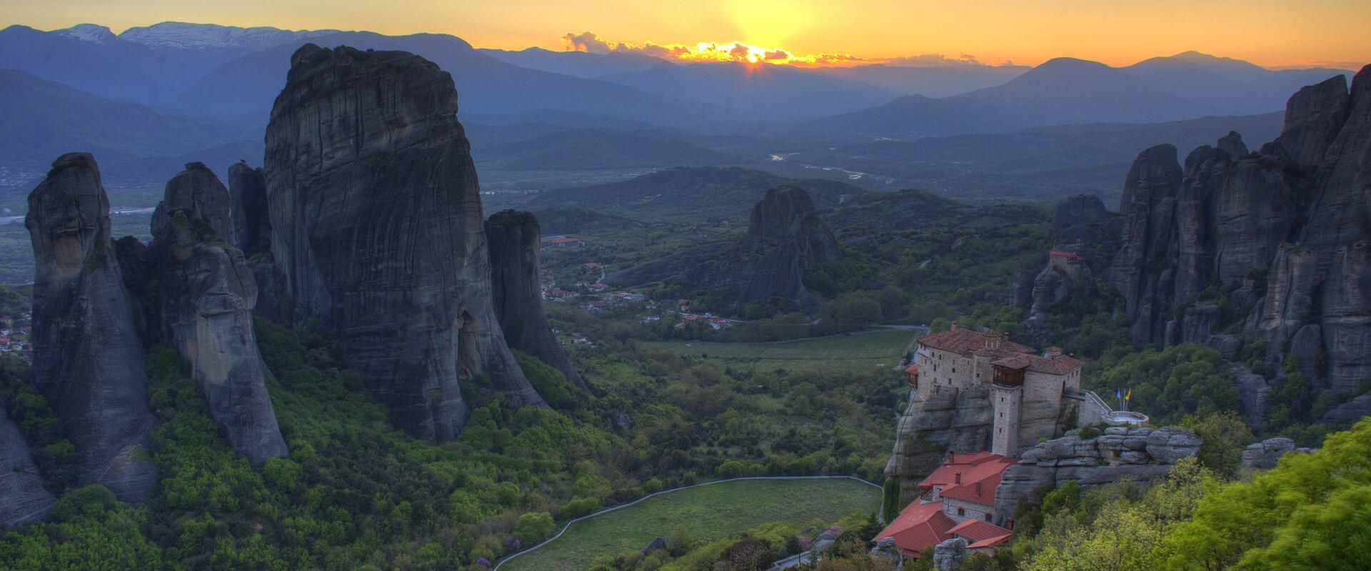Meteora Rock Formations (Sandstone Pillars)