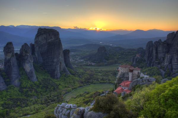 Meteora Rock Formations (Sandstone Pillars)