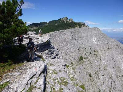The rocky marble ridge near the summit of Mount Ipsarion on Thassos