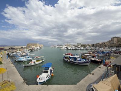 Fishing boats in the Venetian harbour of Heraklion