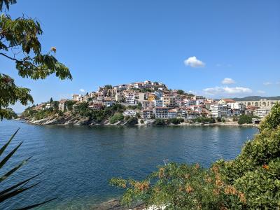 Kavala old town (Panagia) on its peninsula above the sea