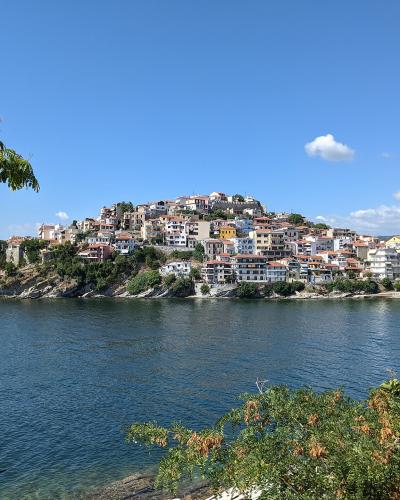 Kavala old town (Panagia) on its peninsula above the sea