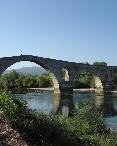 The multi-arched stone Bridge of Arta over the Arachthos river