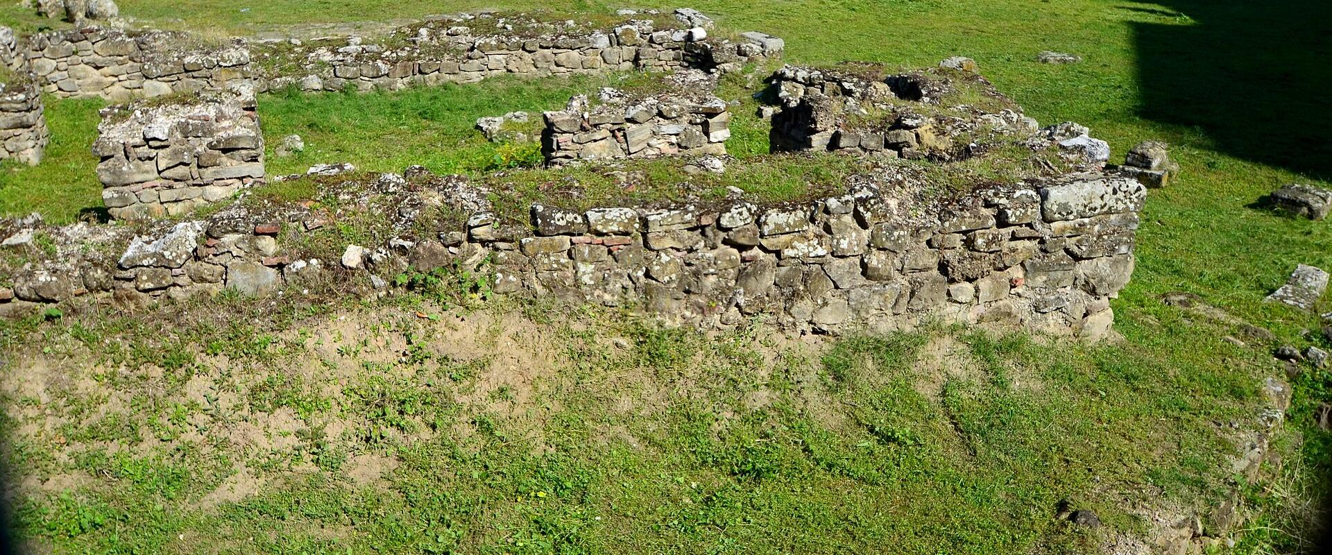 Stone foundations of the ancient Asklepieion excavation in Trikala