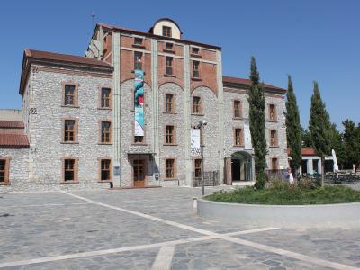 The restored stone Mill of Pappas in Larissa, now a cultural centre