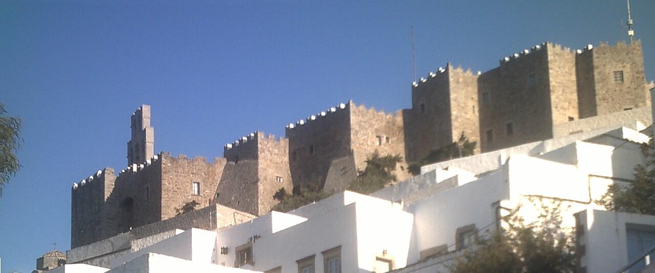 Walls of the Monastery of Saint John above Chora, Patmos